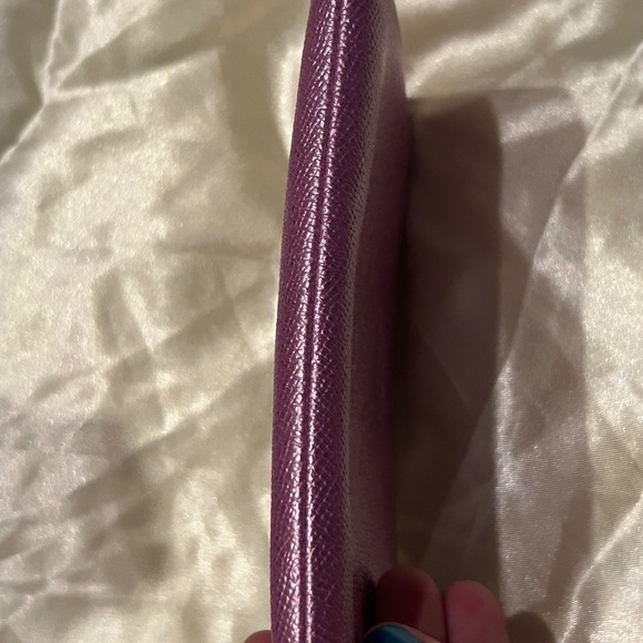 Coach Metallic Purple Zip Wristlet - Picture 8 of 9